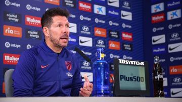 Simeone, en sala de prensa.