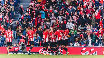 Celebración por un gol rojiblanco