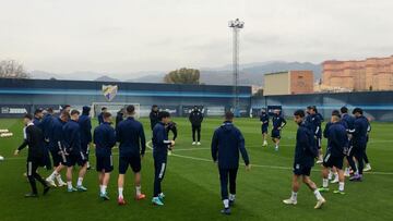 La Ponfe se entren&oacute; ayer por la tarde en La Rosaleda.