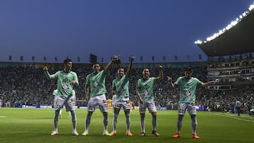   Jose Alvarado celebrates his goal 1-0 of Tigres during the game Leon vs Tigres UANL, corresponding to Round 17 of the Torneo Clausura 2023 of the Liga BBVA MX, at Nou Camp Stadium, on April 30, 2023.
<br><br>
Jose Alvarado celebra su gol 1-0 de Leon durante el partido Leon vs Tigres UANL, Correspondiente a la Jornada 17 del Torneo Clausura 2023 de la Liga BBVA MX,en el Estadio Nou Camp, el 30 de Abril de 2023.