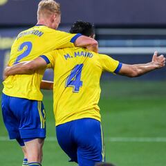 Marcos Mauro, el arma del Cádiz a balón a parado