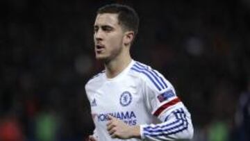 El futbolista belga del Chelsea, Eden Hazard, durante un partido de Champions League.