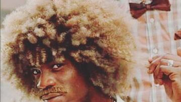 Balotelli imitates Colombian star Carlos Valderrama's hairstyle