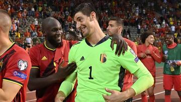 Courtois, con Lukaku en Bélgica.