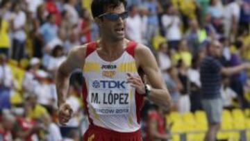 Miguel &Aacute;ngel L&oacute;pez, durante los Mundiales de Mosc&uacute; en 2013, en el que obtuvo el bronce.