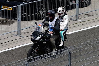 Una pérdida de presión hidráulica causó el abandono de Lewis Hamilton durante la Q1 del Gran Premio de Alemania 2018.