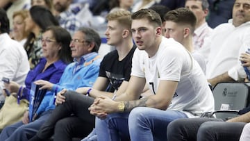 Doncic, en el WiZink viendo al Madrid