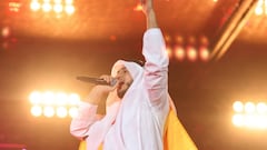 DOHA, QATAR - NOVEMBER 30: Omar Montes performs during the FIFA World Cup 2022 Qatar Fan Festival at Al Bidda Park on November 30, 2022 in Doha, Qatar. (Photo by Katelyn Mulcahy - FIFA/FIFA via Getty Images)