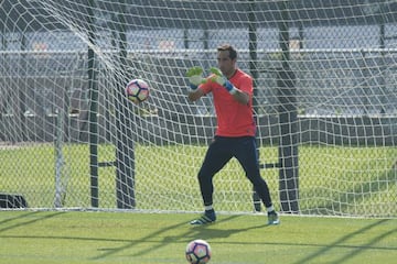 Claudio Bravo in this morning's session.