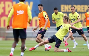 Entrenamiento del Barcelona.