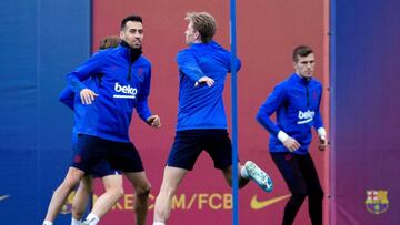 Entrenamiento del FC Barcelona.