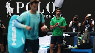 Djokovic will take on Jannik Sinner in the semifinals in Melbourne but admitted he doesn’t deserve to after facing Lorezno Musetti.