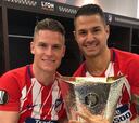 Vitolo presume de sus cuatro títulos y Filipe Luis le vacila