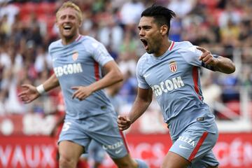 En imágenes Falcao y sus tres goles ante Dijon en Ligue 1