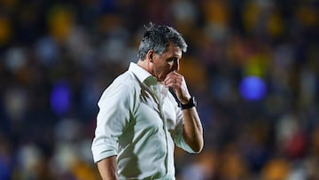 Robert Siboldi head coach of Tigres during the 14th round match between Tigres UANL and Pachuca as part of the Torneo Clausura 2024 Liga BBVA MX at Universitario Stadium on April 06, 2024 in Monterrey, Nuevo Leon, Mexico.