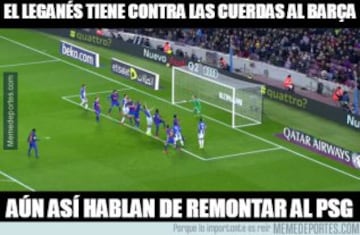 Los memes más divertidos del mal partido del Barcelona ante el Leganés