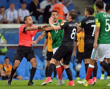 Así fue la bronca entre México y Nueva Zelanda en Confederaciones