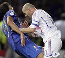 Zidane topa bruscamente
con Matterazzi (2006)