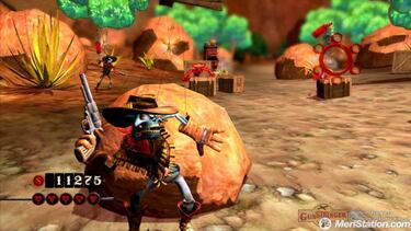 Fruit Ninja para Kinect, incluido en The Gunstringer