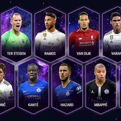 Cuatro del Madrid y dos del Barça, en el once de la UEFA