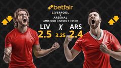 Liverpool FC vs. Arsenal FC: horario, dónde ver, pronósticos y estadísticas