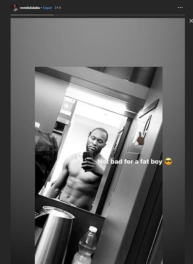 Peineta y mensaje de Lukaku para los que le llaman gordo