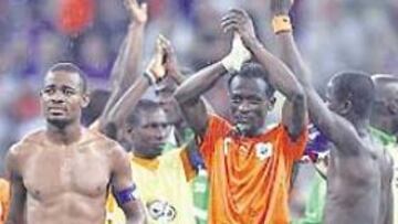 Los jugadores de Costa de Marfil.