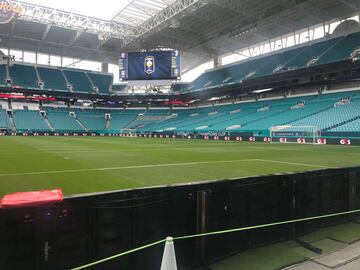 El Hard Rock Stadium, casa de los Miami Dolphins, está listo para el PSG vs Juventus y El Clásico Miami. Será el primer partido de fútbol en el estadio desde su remodelación.