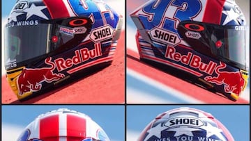 El casco de Marc Márquez para el GP de las Américas.