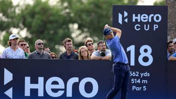 Nicolai Hojgaard de Dinamarca en la Hero Cup.