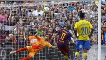 Neymar falla un penalti ante Las Palmas.