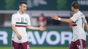 Hirving Lozano y Javier Hernández, Selección Mexicana