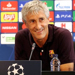 Setién: "Lewandowski no está a la altura de Messi"