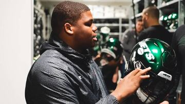 El defensive tackle llegó al MetLife Stadium con la etiqueta de estrella, pero se sintió opacado al conocer a sus compañeros de equipo.