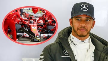 Lewis Hamilton sue&ntilde;a con correr en Ferrari, seg&uacute;n la prensa inglesa.