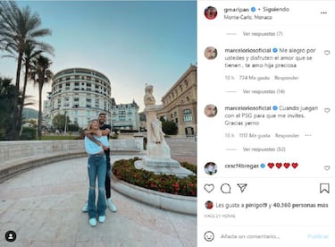 La reacción de 'Chino Ríos' a la postal de Maripán y su hija Constanza