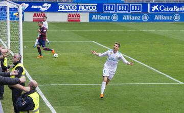 Cristiano Ronaldo celebra el 0-1.