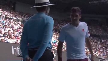 ¡Federer recibió un warning y fue a encarar a una jueza!