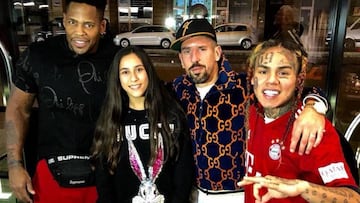 El sorprendente look de Ribéry en el encuentro con 6ix9ine