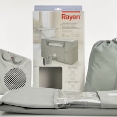 Este cubre tendedero con calefactor de Rayen secará tu ropa al instante
