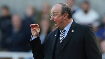 Benítez entrenando.