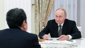 Russia's President Vladimir Putin attends a meeting with Chairman of Vietnam's National Assembly Tran Thanh Man in Moscow, Russia September 10, 2024. Sputnik/Vyacheslav Prokofyev/Pool via REUTERS ATTENTION EDITORS - THIS IMAGE WAS PROVIDED BY A THIRD PARTY.