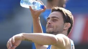 Sergio García, ayer, en el entrenamiento.