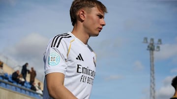 Arnu, en su primer partido con el Madrid.