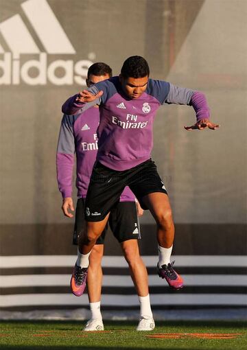 Casemiro getting back to fitness.