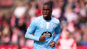 Ilaix Moriba durante un partido con el Celta.