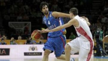 Milos Teodosic, con la selecci&oacute;n de Serbia.