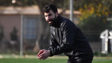 Romo, en un entrenamiento durante la semana.
