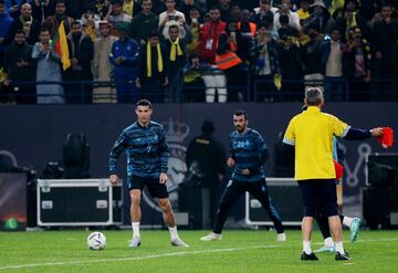 Primer entrenamiento de Cristiano Ronaldo con el Al Nassr despu¨¦s de su presentaci¨®n como nuevo jugador.