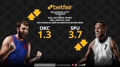 Oklahoma City Thunder vs. San Antonio Spurs: horario, dónde ver, pronósticos y clasificación
